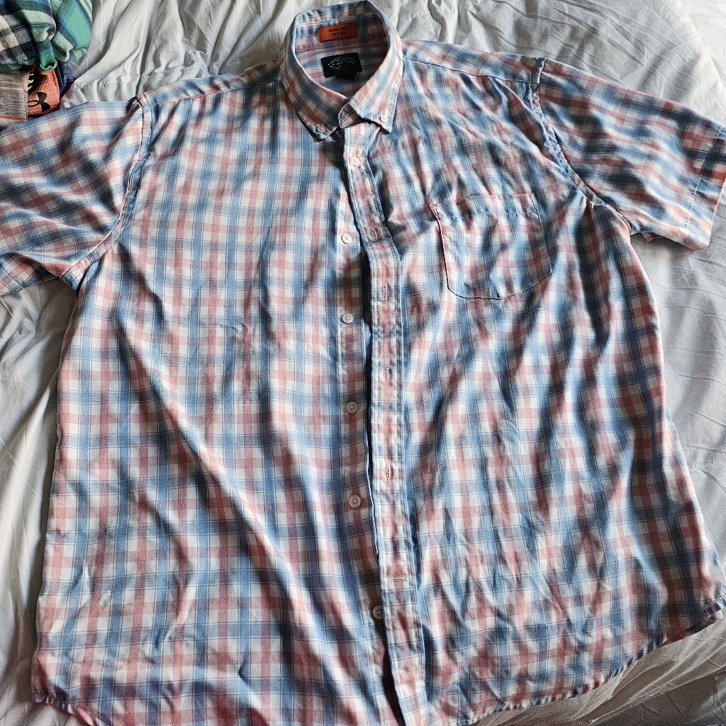 Plaid Button-Down Tshirt